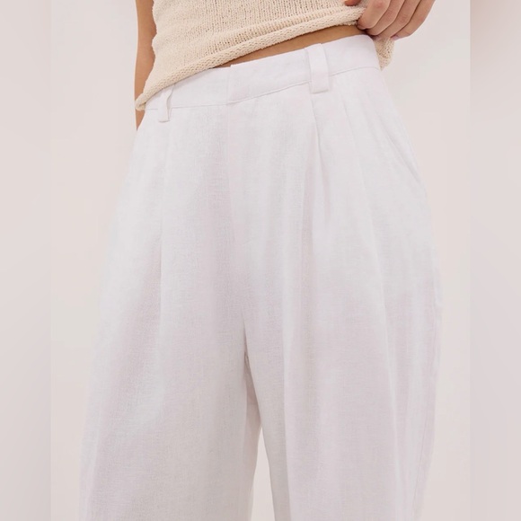 NWT DISSH Holden White Linen Pant / US 4 - Picture 2 of 8